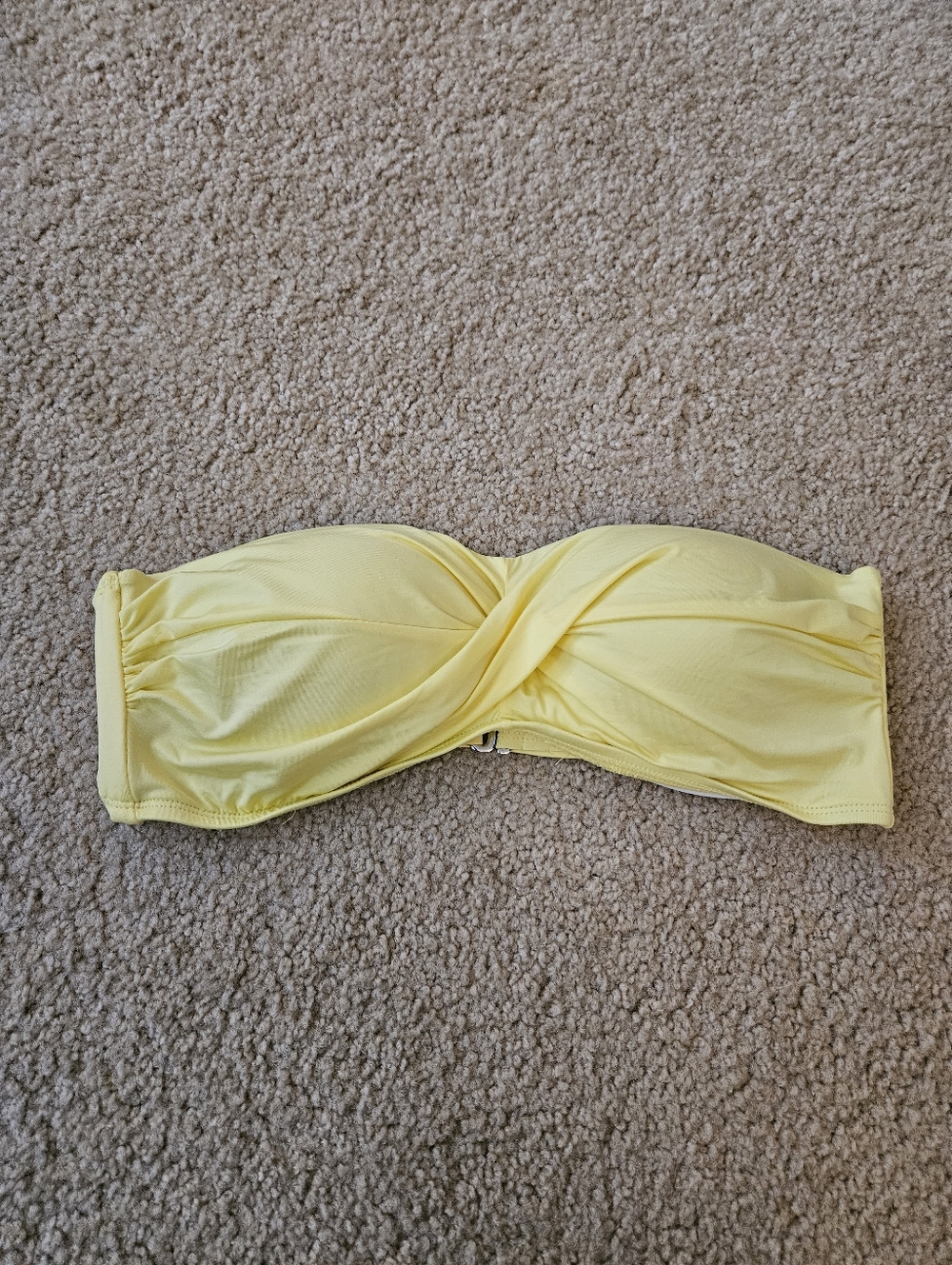 Mossimo Yellow Twist-Front Strapless Bikini Top Women's Size Large L